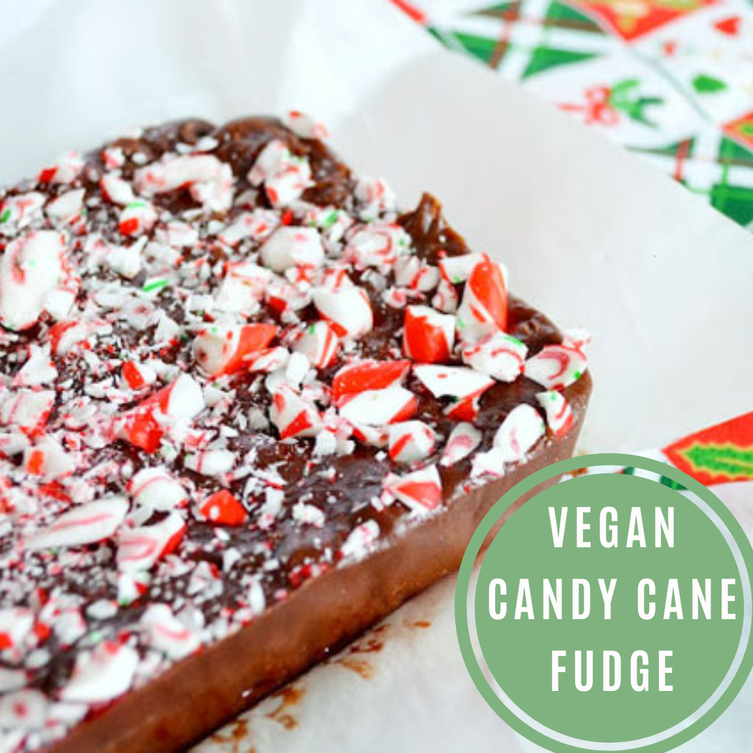 Vegan Candy Cane Fudge