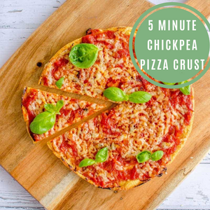 5 Minute Chickpea Pizza Crust