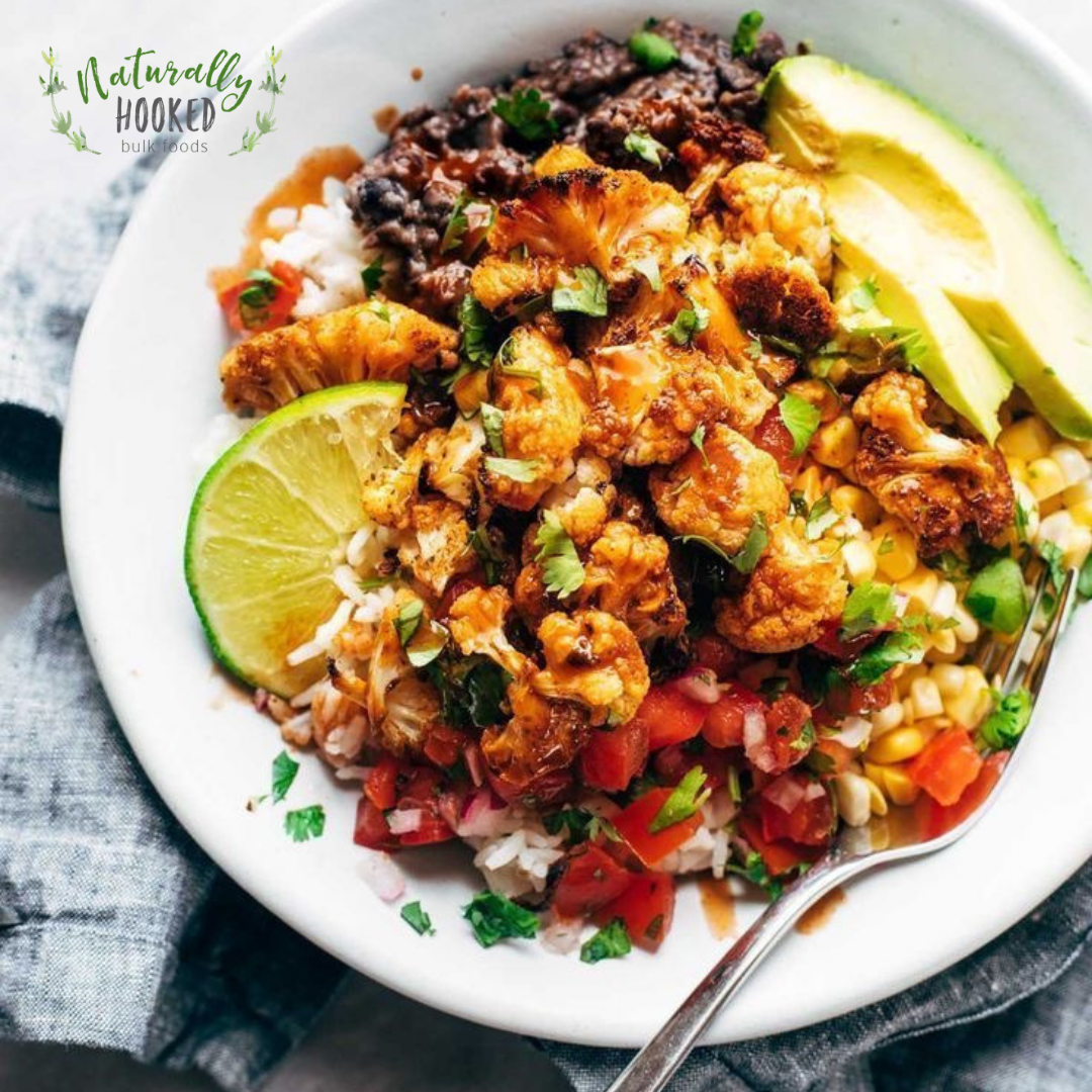 Roast Cauliflower Burrito Bowl