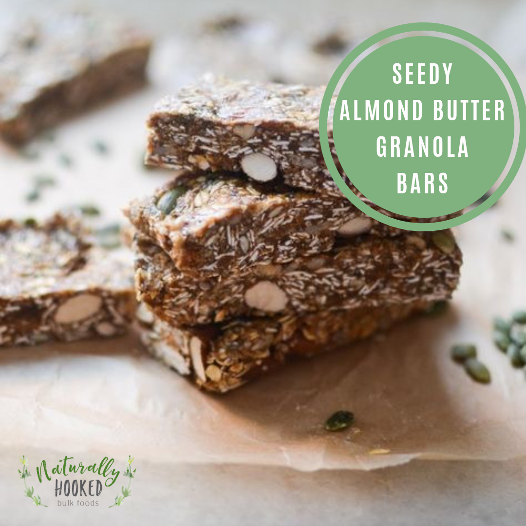 Seedy Almond Butter Granola Bars