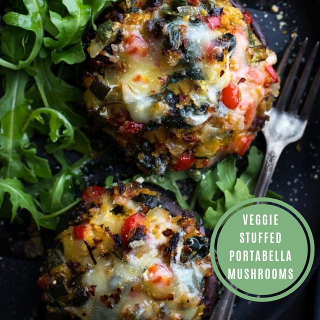 Veggie Stuffed Portabella Mushrooms